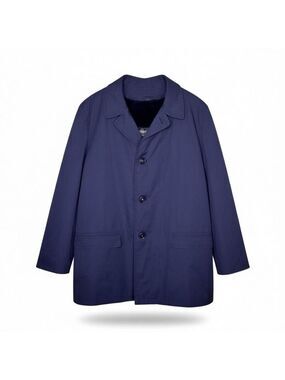 London‎ Fog By Reeves Button Down Navy Blue Coat Size 42 Reg